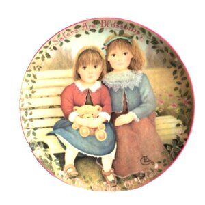 Collector's Plate"Sisters Are Blossoms" Kindred Moments -First Issue Certificate